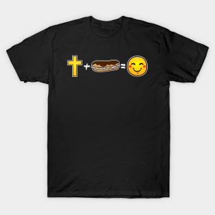 Christ plus Ecclairs equals happiness Christian T-Shirt